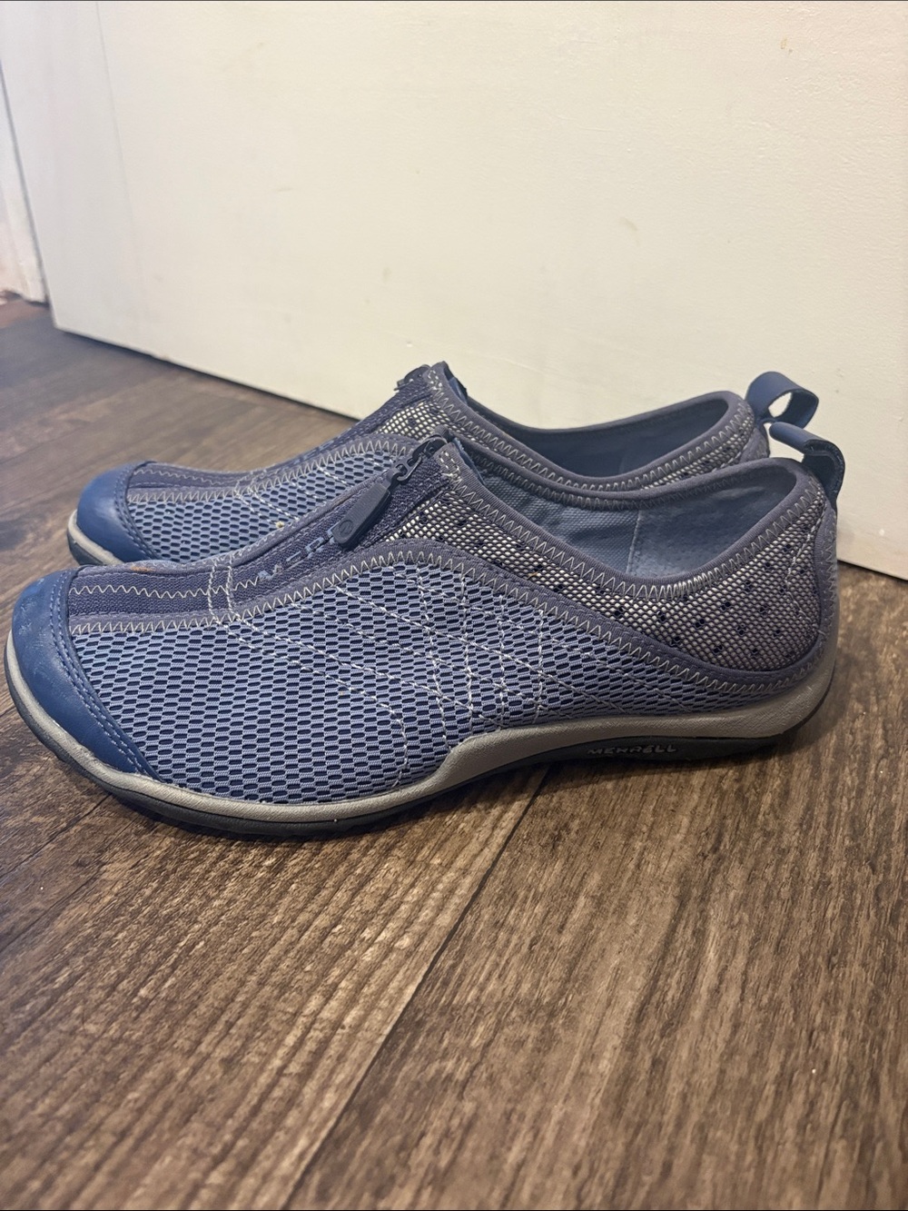 Merrell Lorelei Zip slip-on walking shoes blue size 6.5